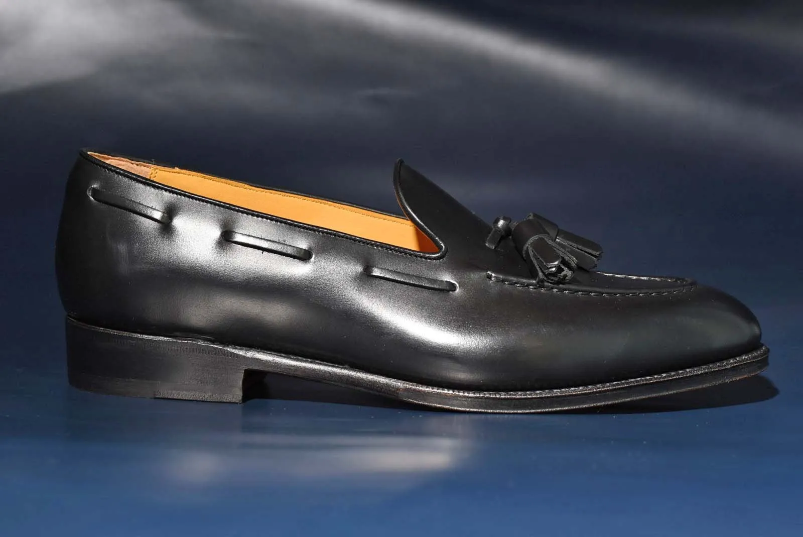 “Raffy” Tasseled Loafer, Black Dress Shoes, Goodyear welted, US size 5 1/2 ~ 10