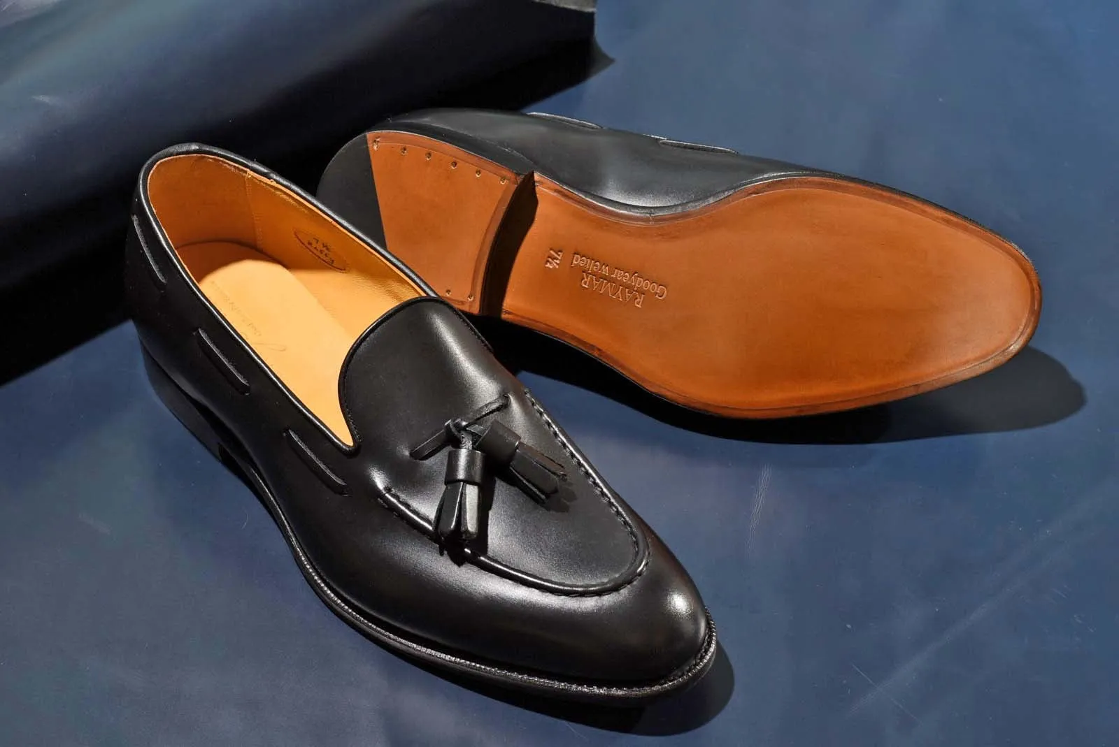 “Raffy” Tasseled Loafer, Black Dress Shoes, Goodyear welted, US size 5 1/2 ~ 10