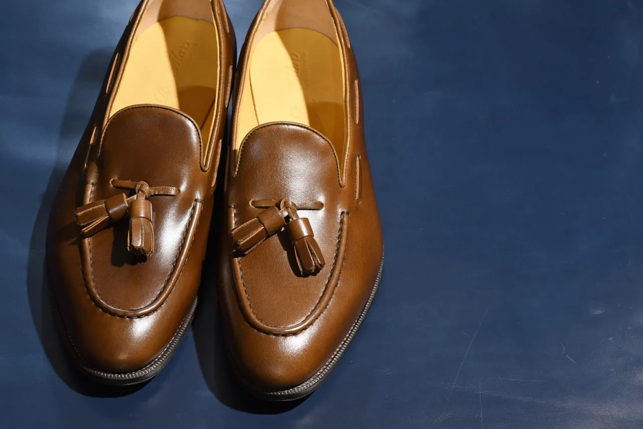 “Raffy” Tasseled Loafer, Brown Dress Shoes, Goodyear welted, US size 5 1/2 ~ 10