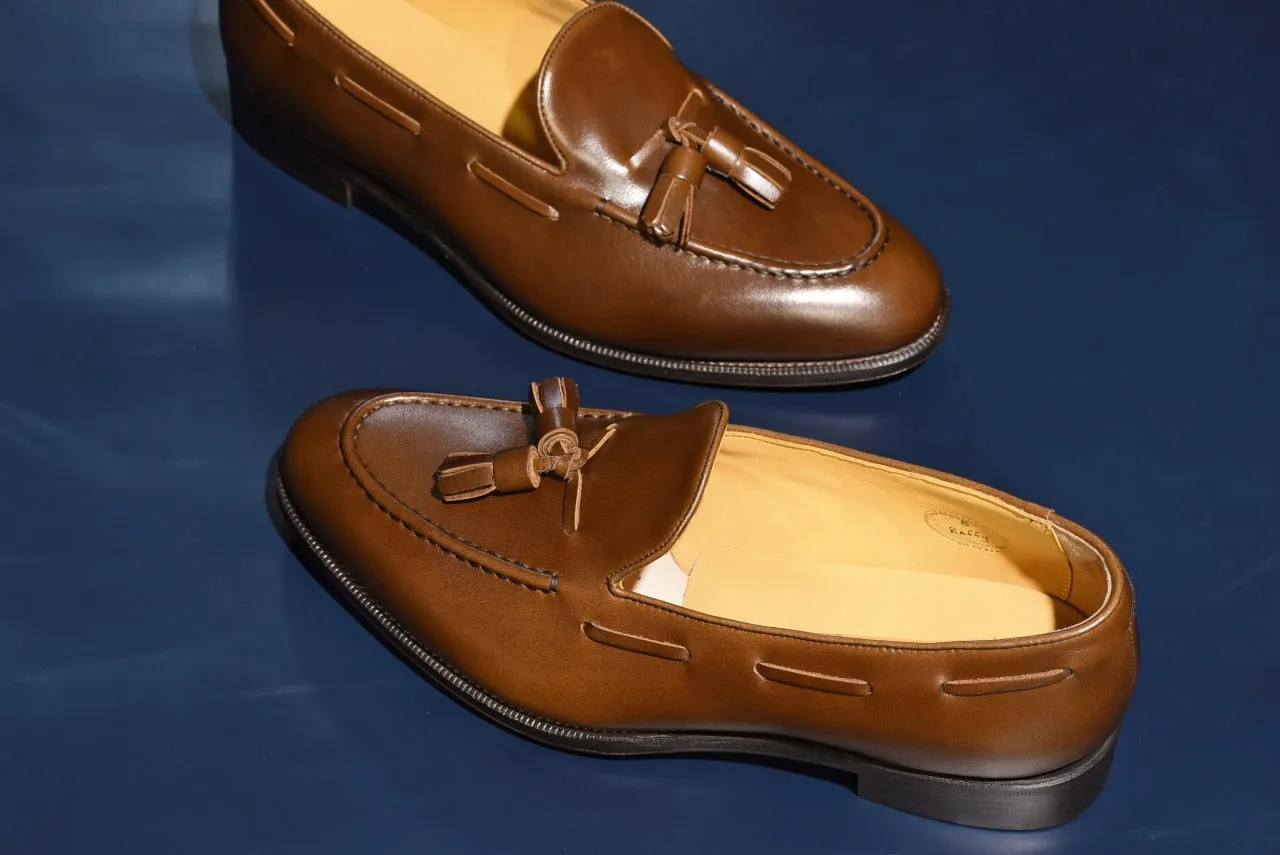 “Raffy” Tasseled Loafer, Brown Dress Shoes, Goodyear welted, US size 5 1/2 ~ 10