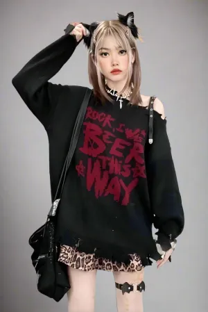 Rebel Slant Knit Sweater