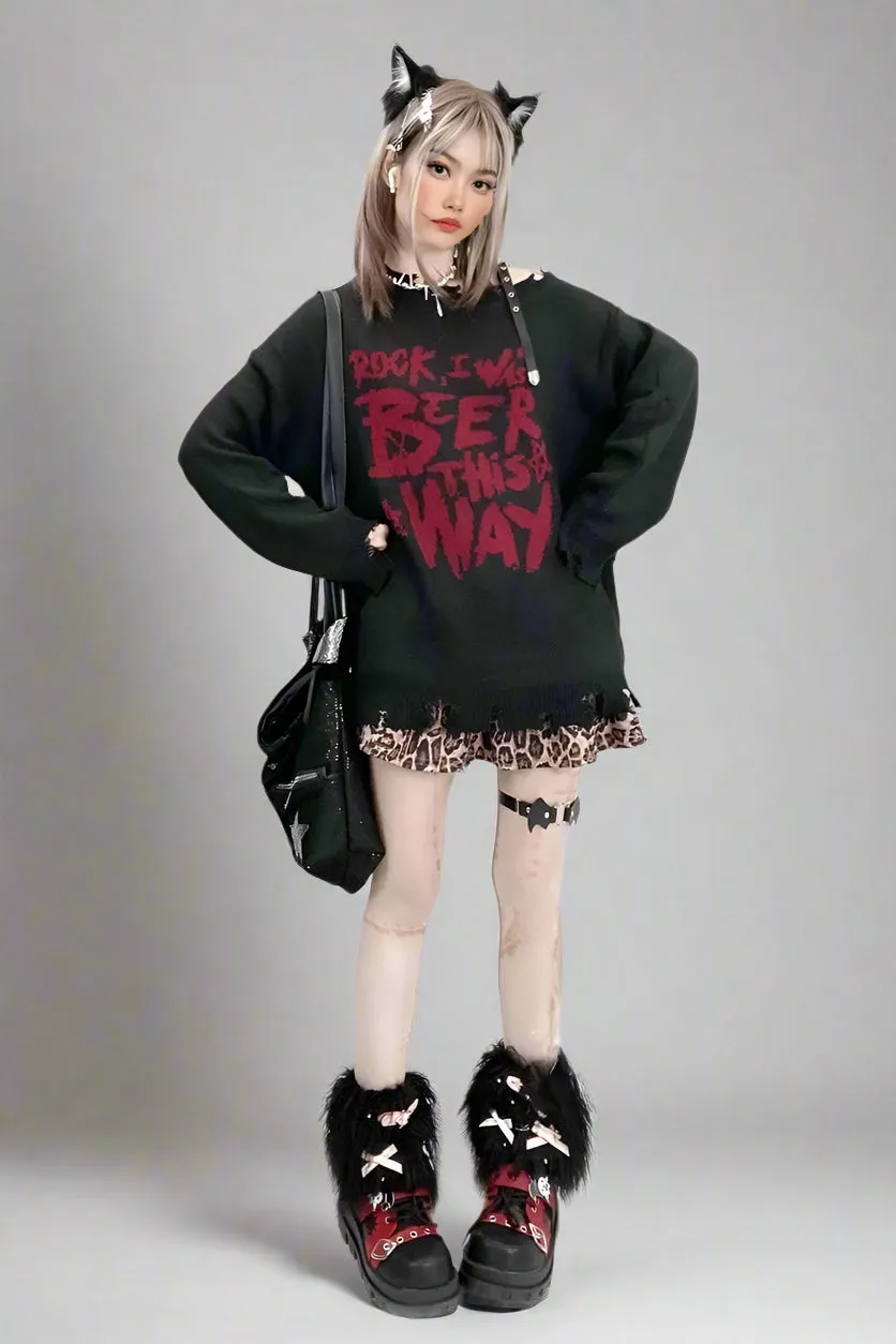 Rebel Slant Knit Sweater