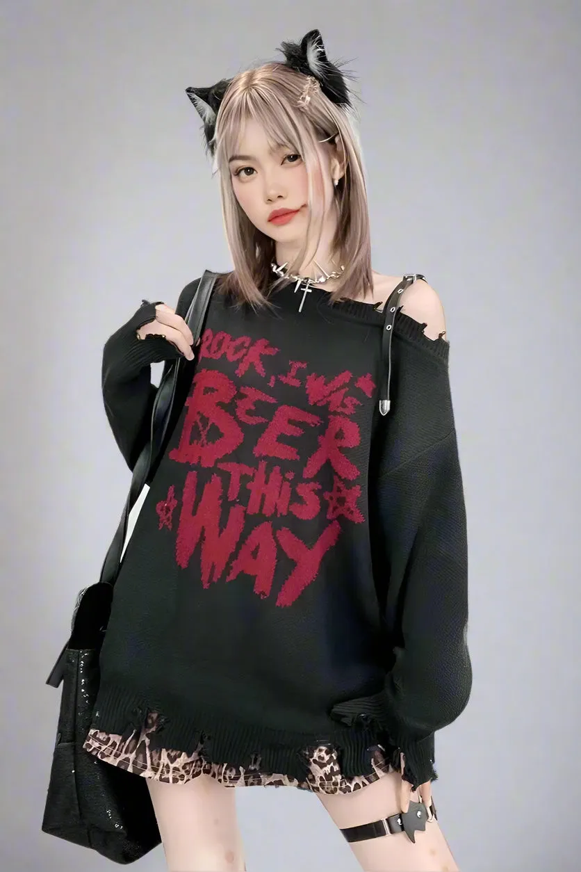 Rebel Slant Knit Sweater