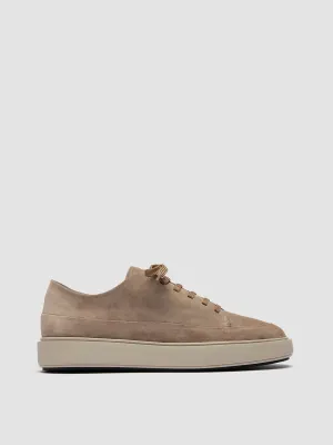 RELEASE 001 - Taupe Suede Low Top Sneakers
