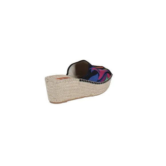 Respoke Women's SALMA Wedge Espadrilles Slide Sandals Black 35/5