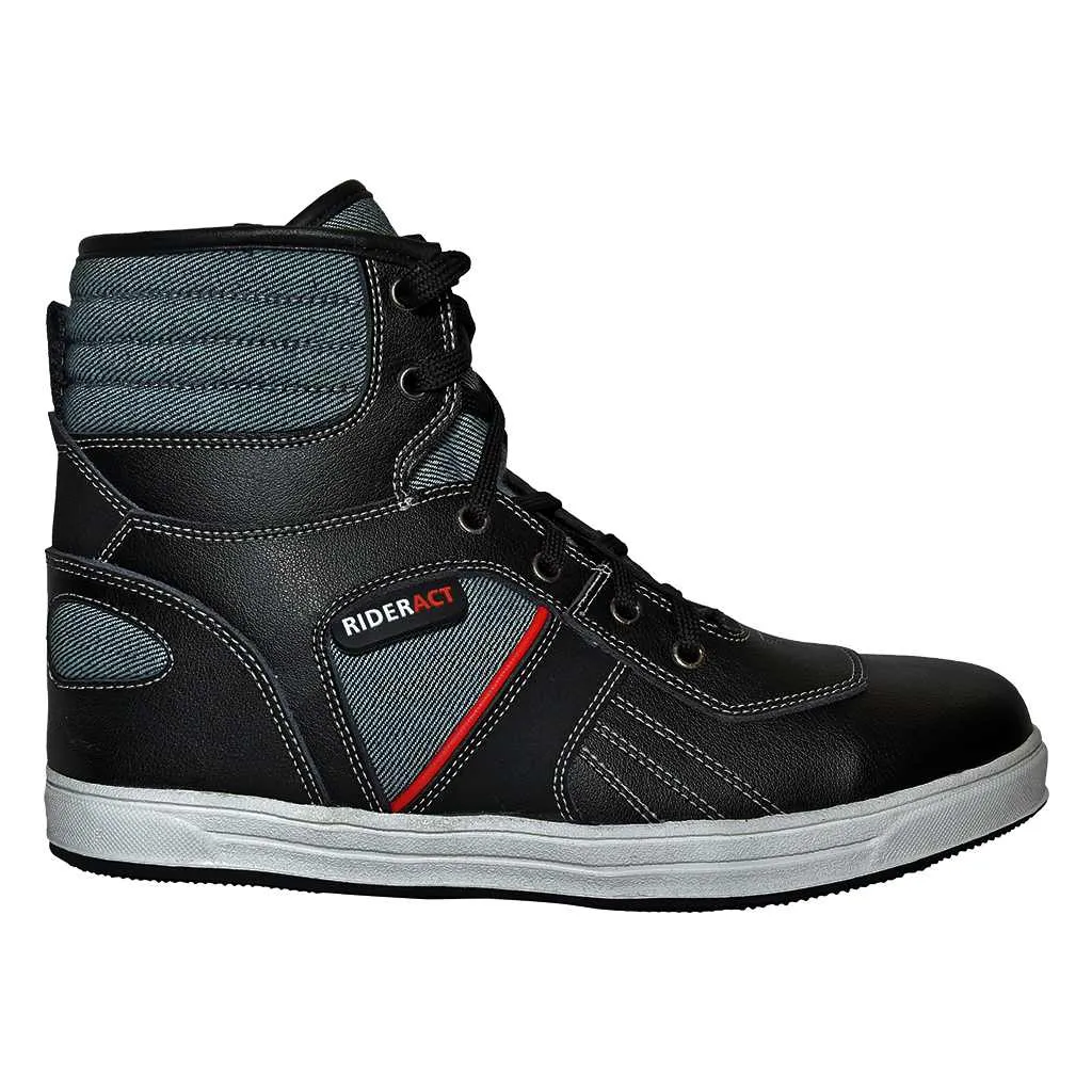 RIDERACT® Men’s Black Sneakers Motorbike Boots Tango Urban Style