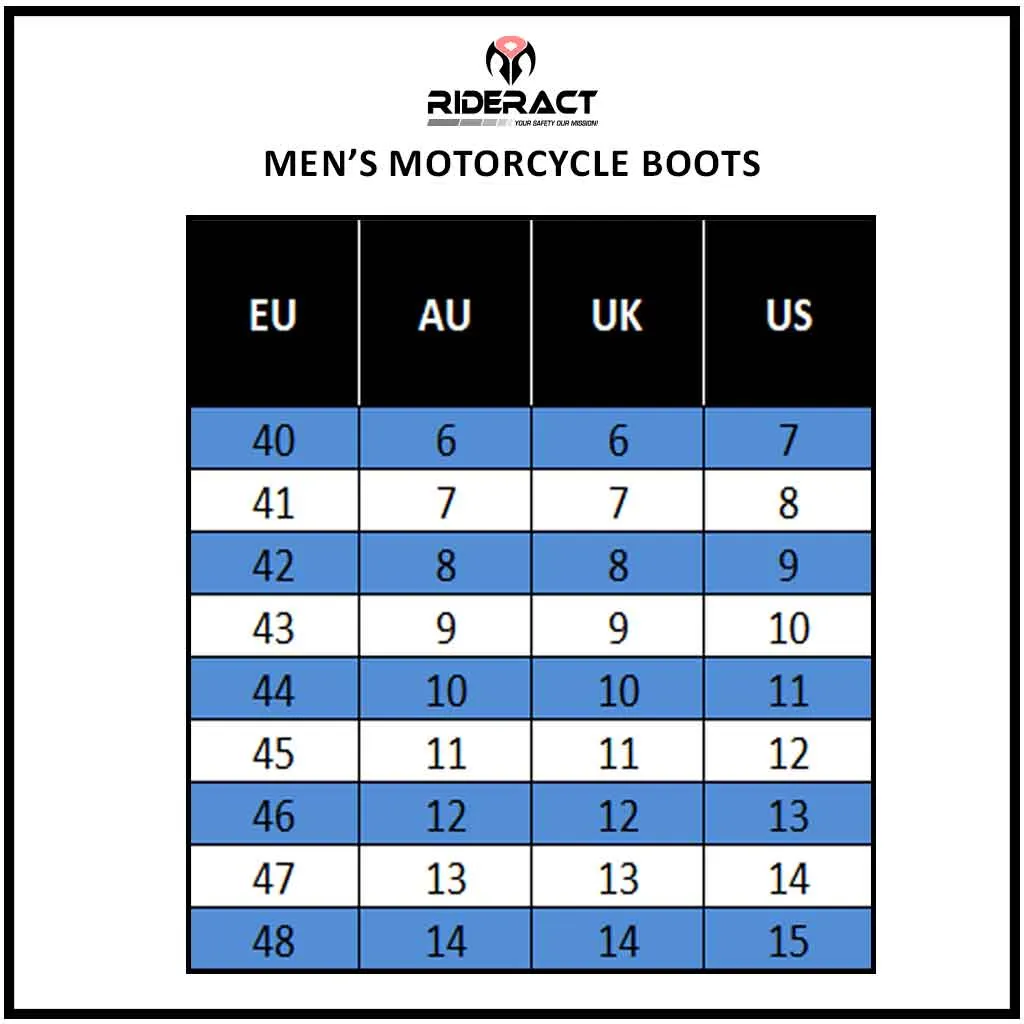 RIDERACT® Men’s Black Sneakers Motorbike Boots Tango Urban Style