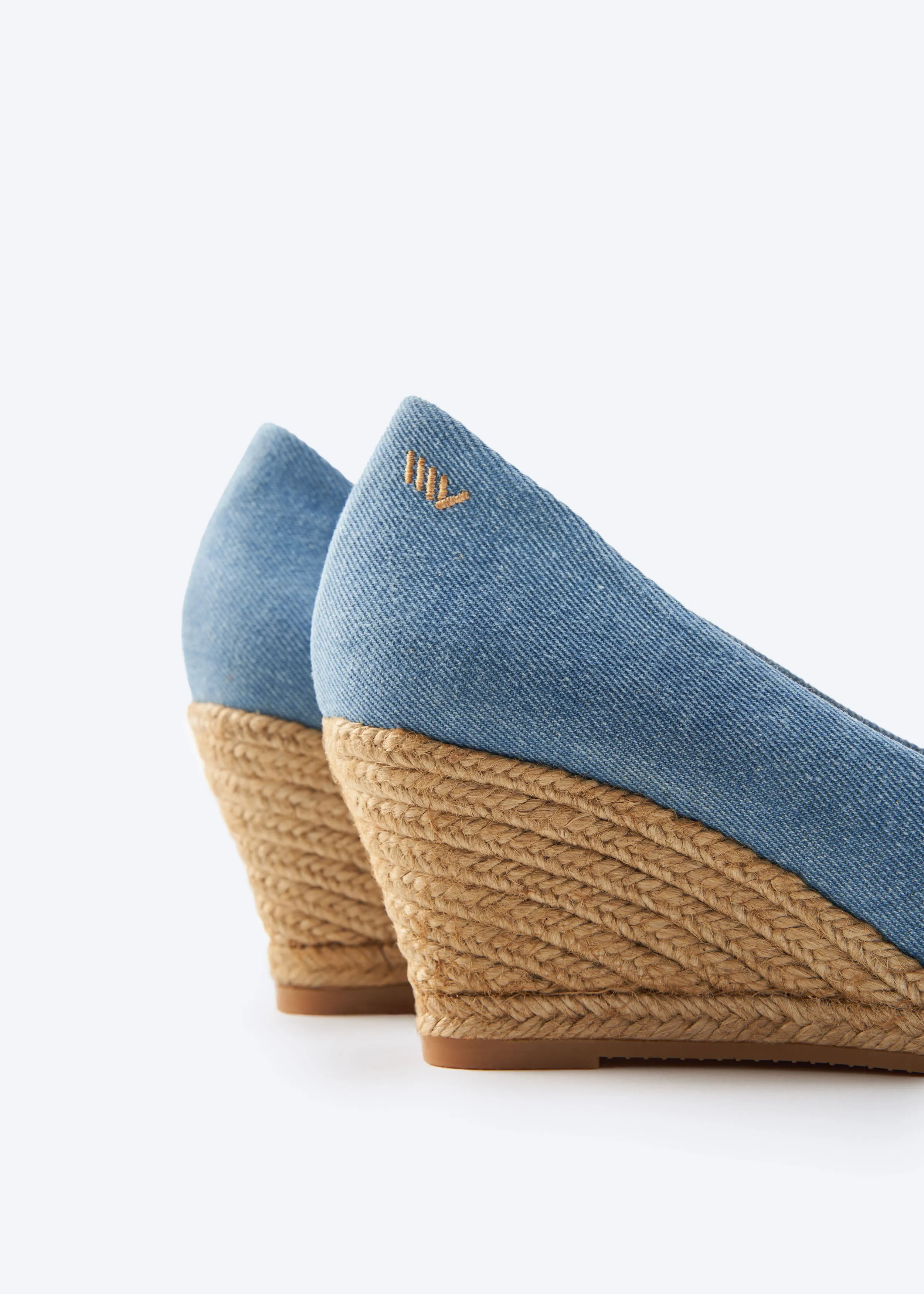 Roses Limited Edition Canvas V Cut Espadrille Wedges