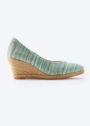 Roses Limited Edition Canvas V Cut Espadrille Wedges
