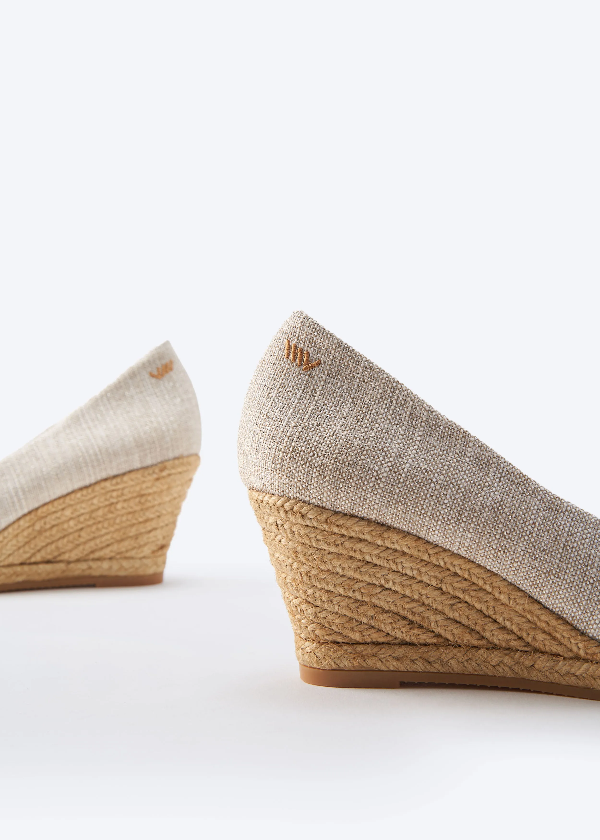 Roses Limited Edition Canvas V Cut Espadrille Wedges