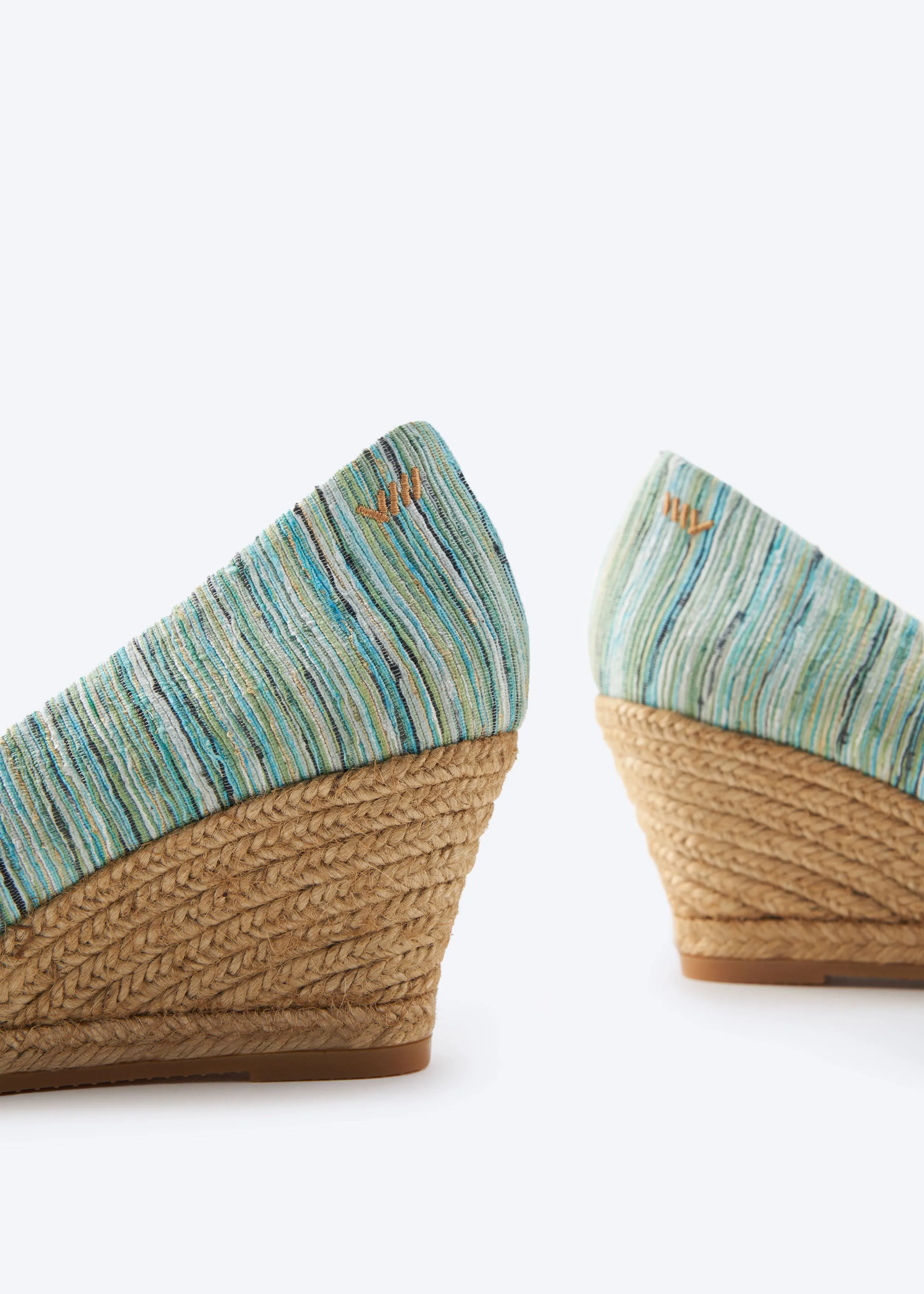 Roses Limited Edition Canvas V Cut Espadrille Wedges