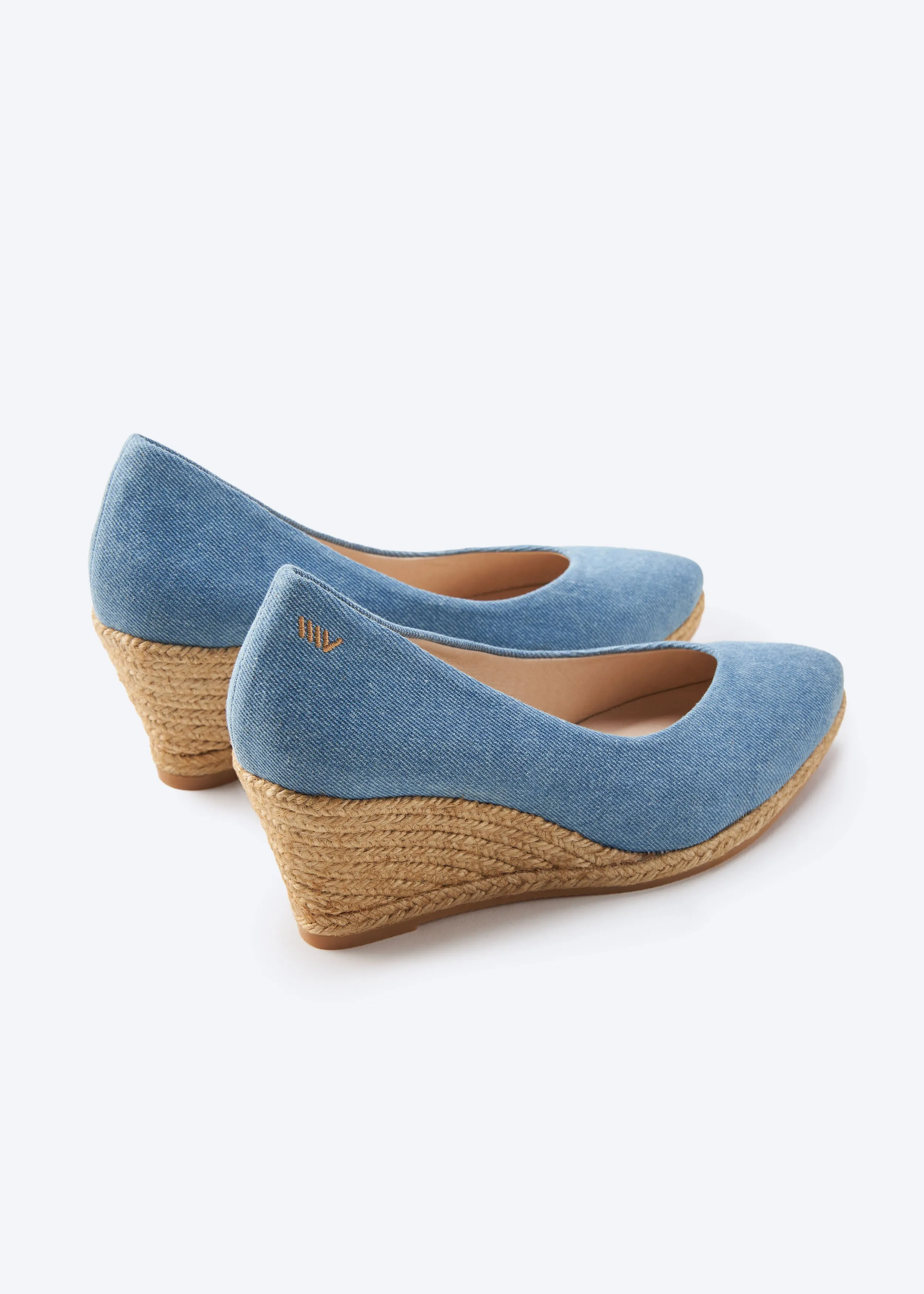 Roses Limited Edition Canvas V Cut Espadrille Wedges