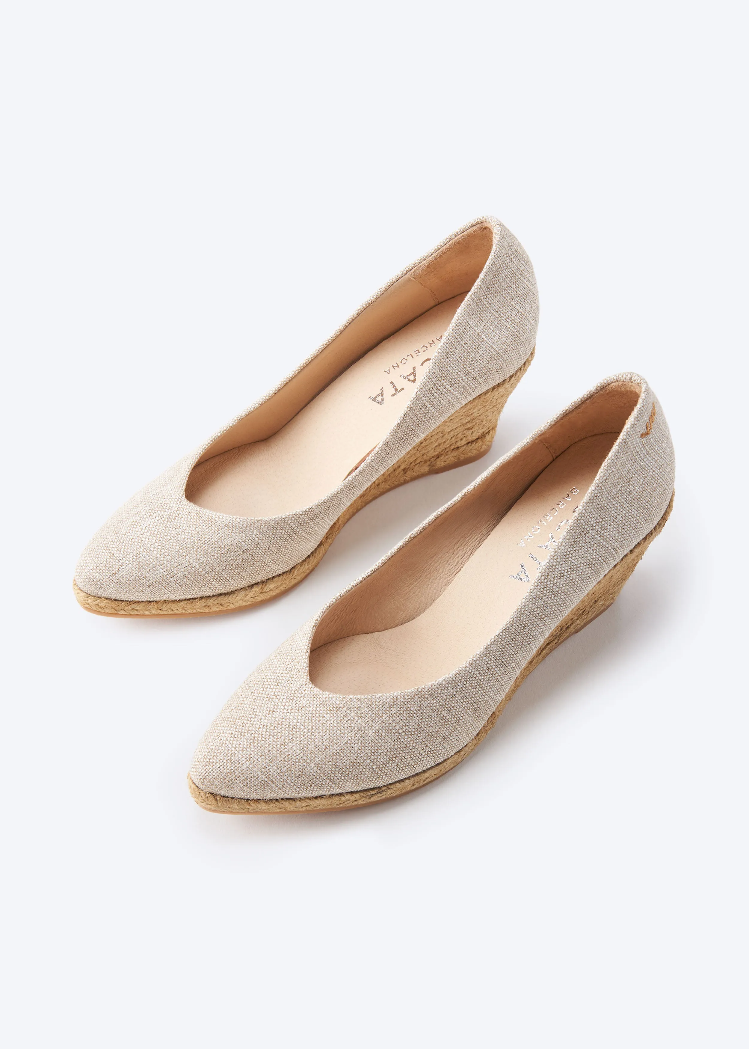 Roses Limited Edition Canvas V Cut Espadrille Wedges
