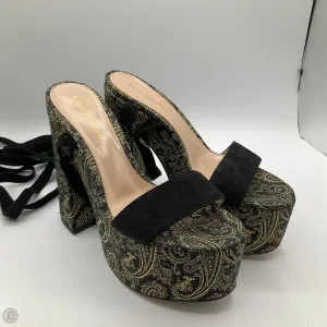 Sandals Heels Block By Cma In Black, Size: 7