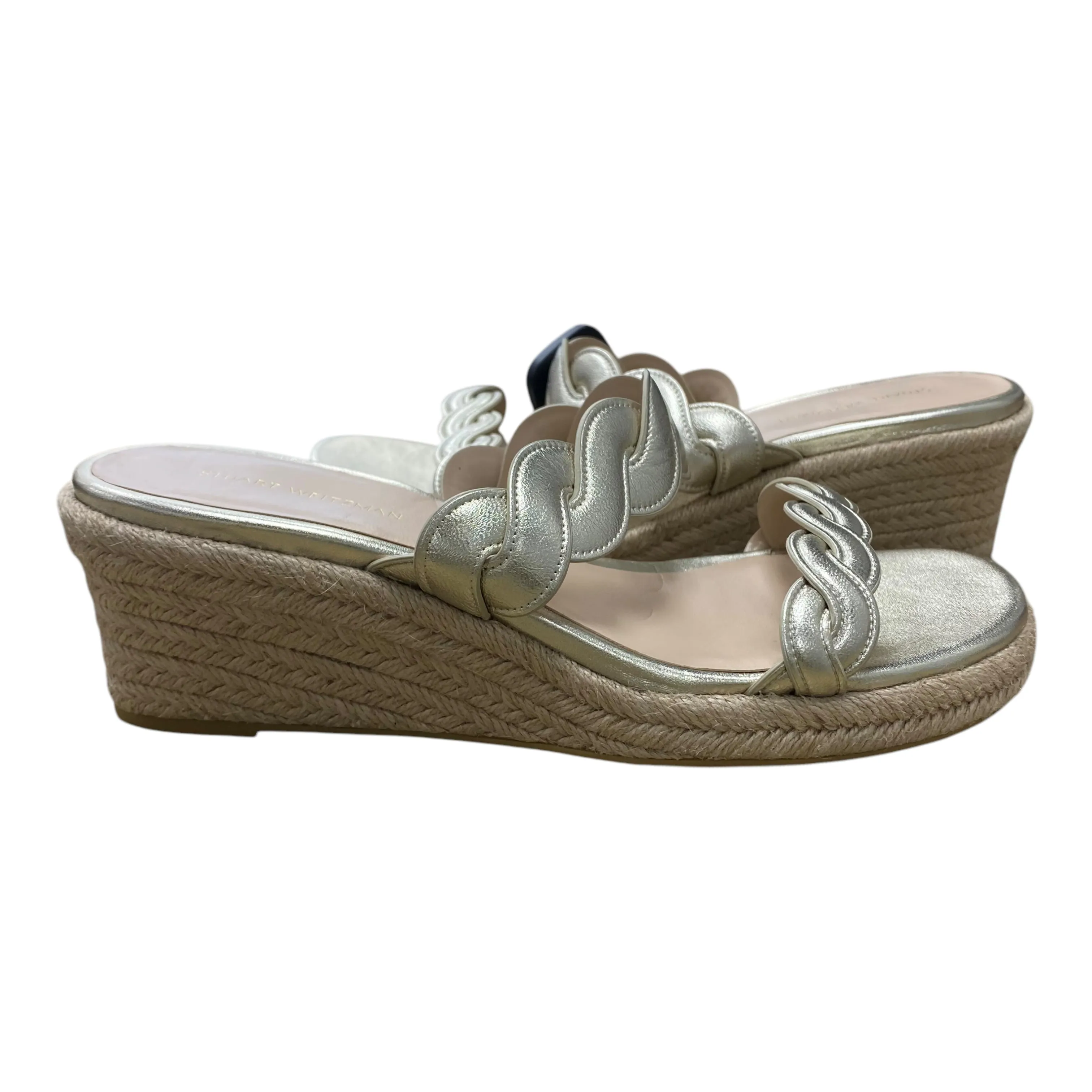 Sandals Heels Wedge By Stuart Weitzman In Gold, Size:8