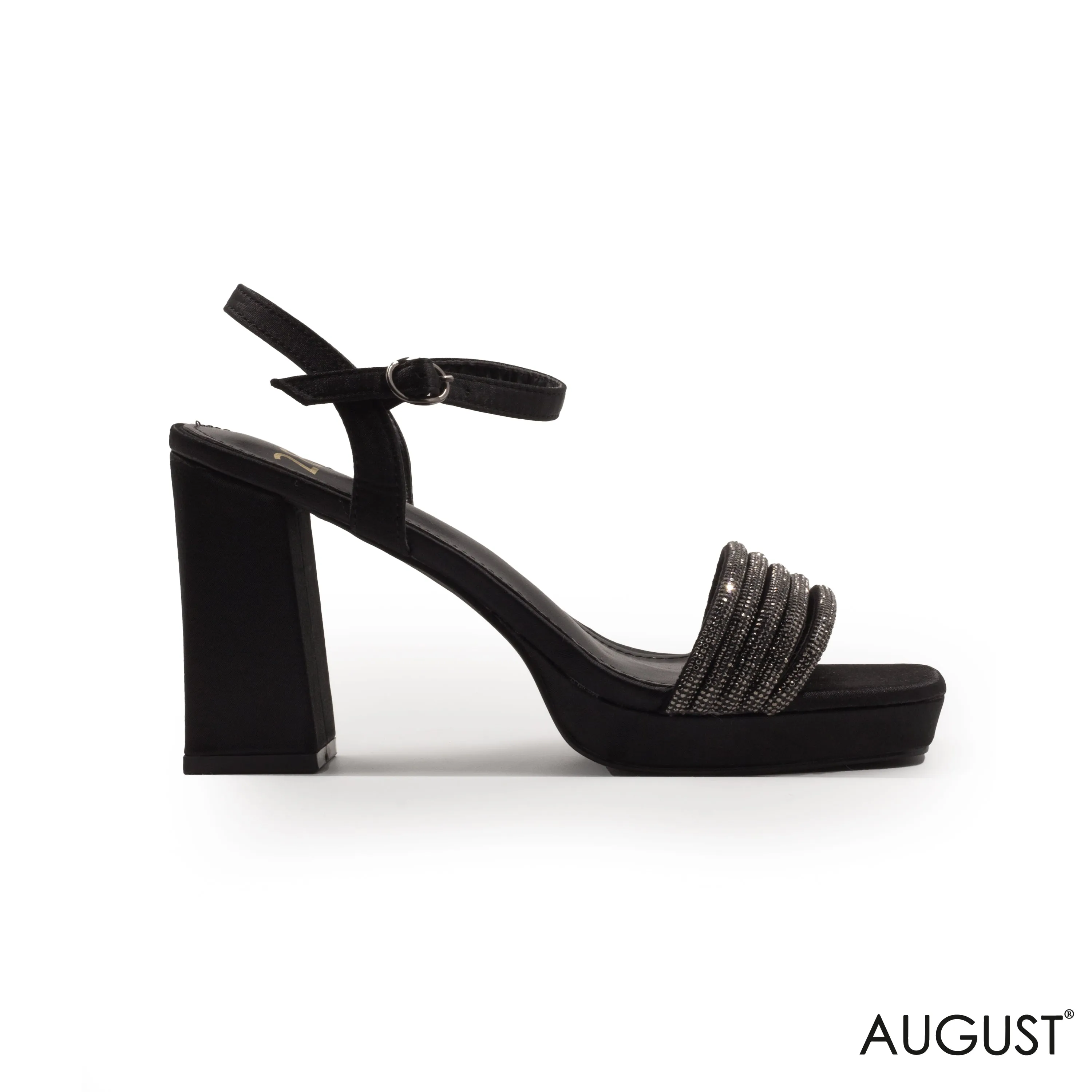 SATIN LEATHER ,SPARKLY STRAPPY WITH ANKLE STRAP SANDAL