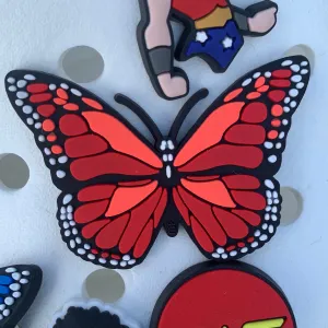 SHOE CHARMS - RED BUTTERFLY