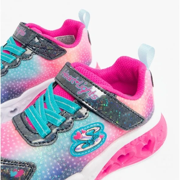 Skechers 302315N/NVMT FLUTTER HEART LIGHTS - SIMPLY LOVE Kids Trainers Navy/Multi