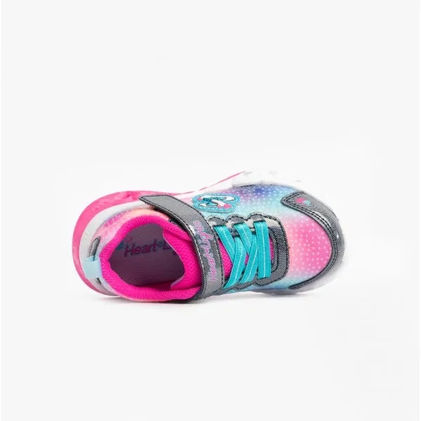 Skechers 302315N/NVMT FLUTTER HEART LIGHTS - SIMPLY LOVE Kids Trainers Navy/Multi