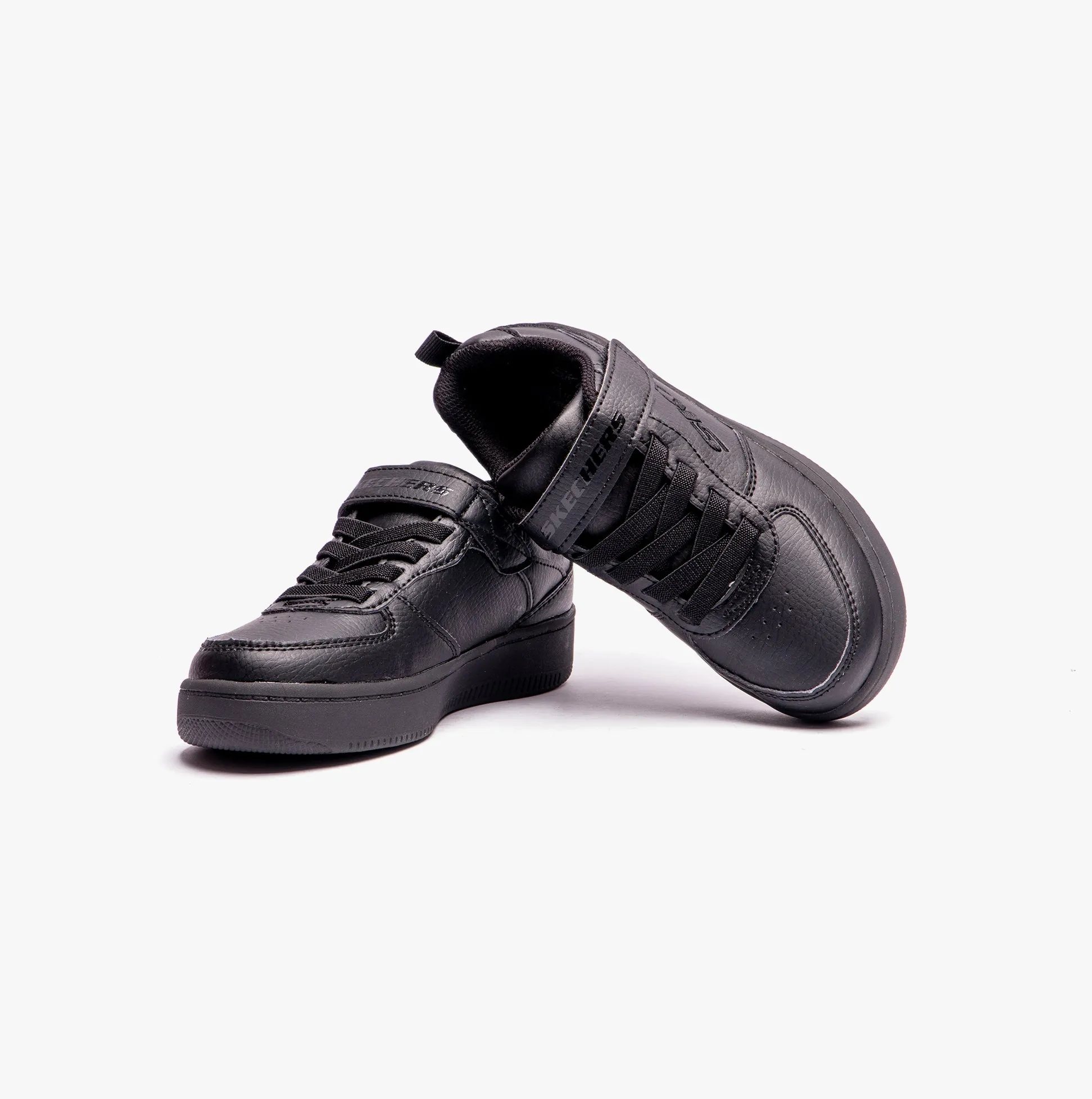 Skechers 405697L/BBK SPORT COURT 92-ZELDER Boys Trainers Black