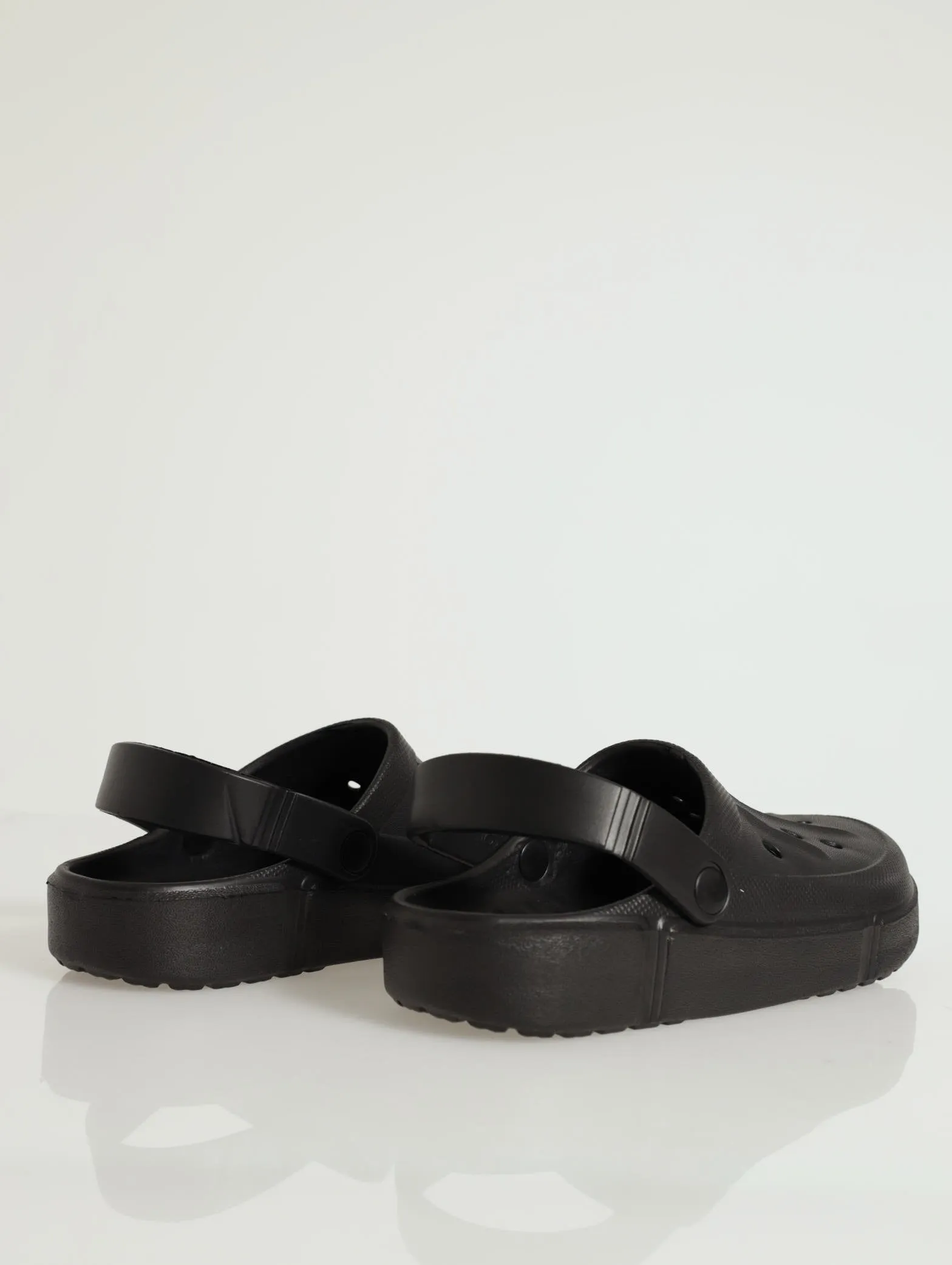 Sleek Platform Clog - Black