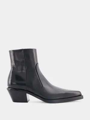 Slim Texan Ankle leather boot