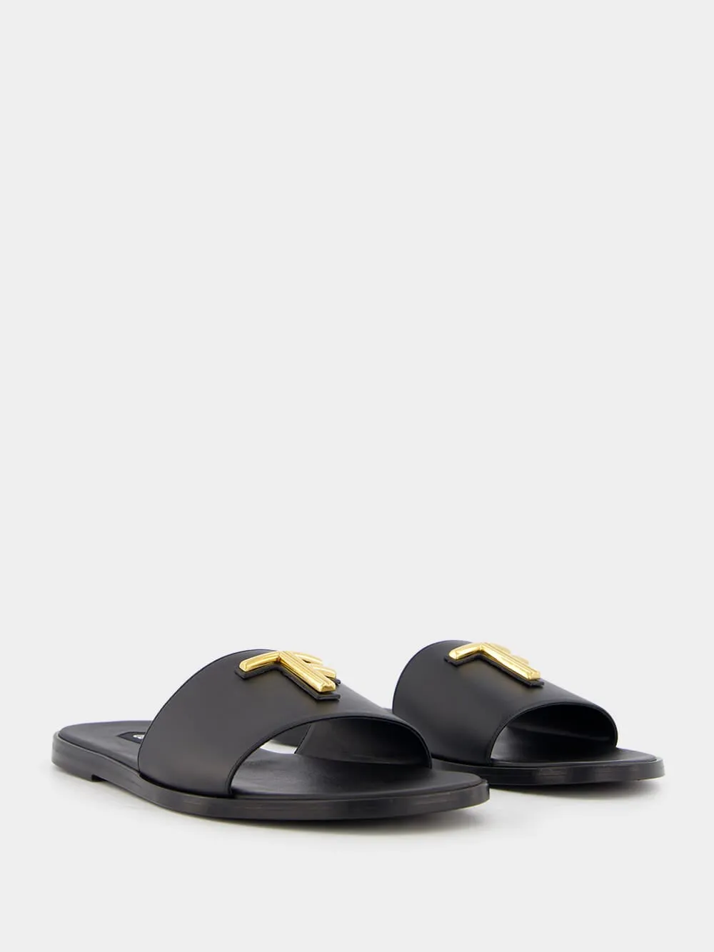 Smooth Leather Brighton Slide