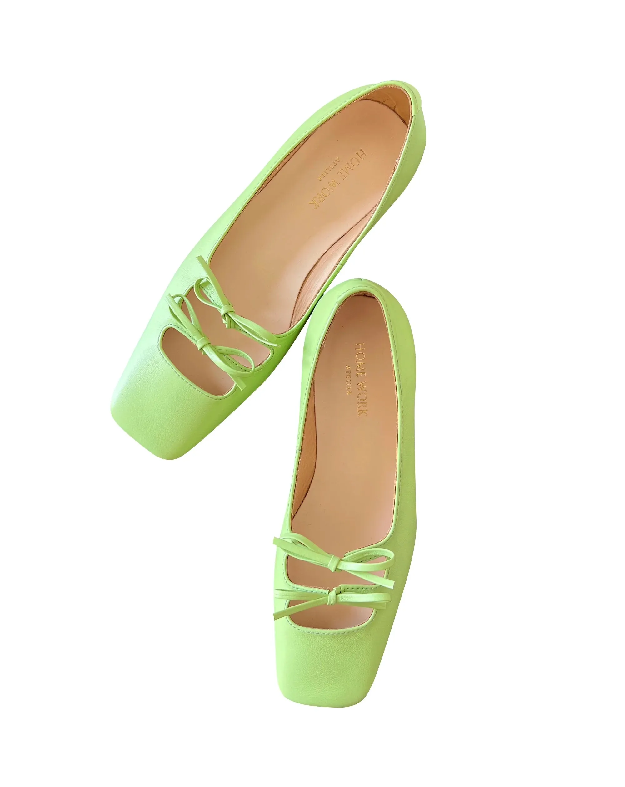 Square Bow Ballet Flats