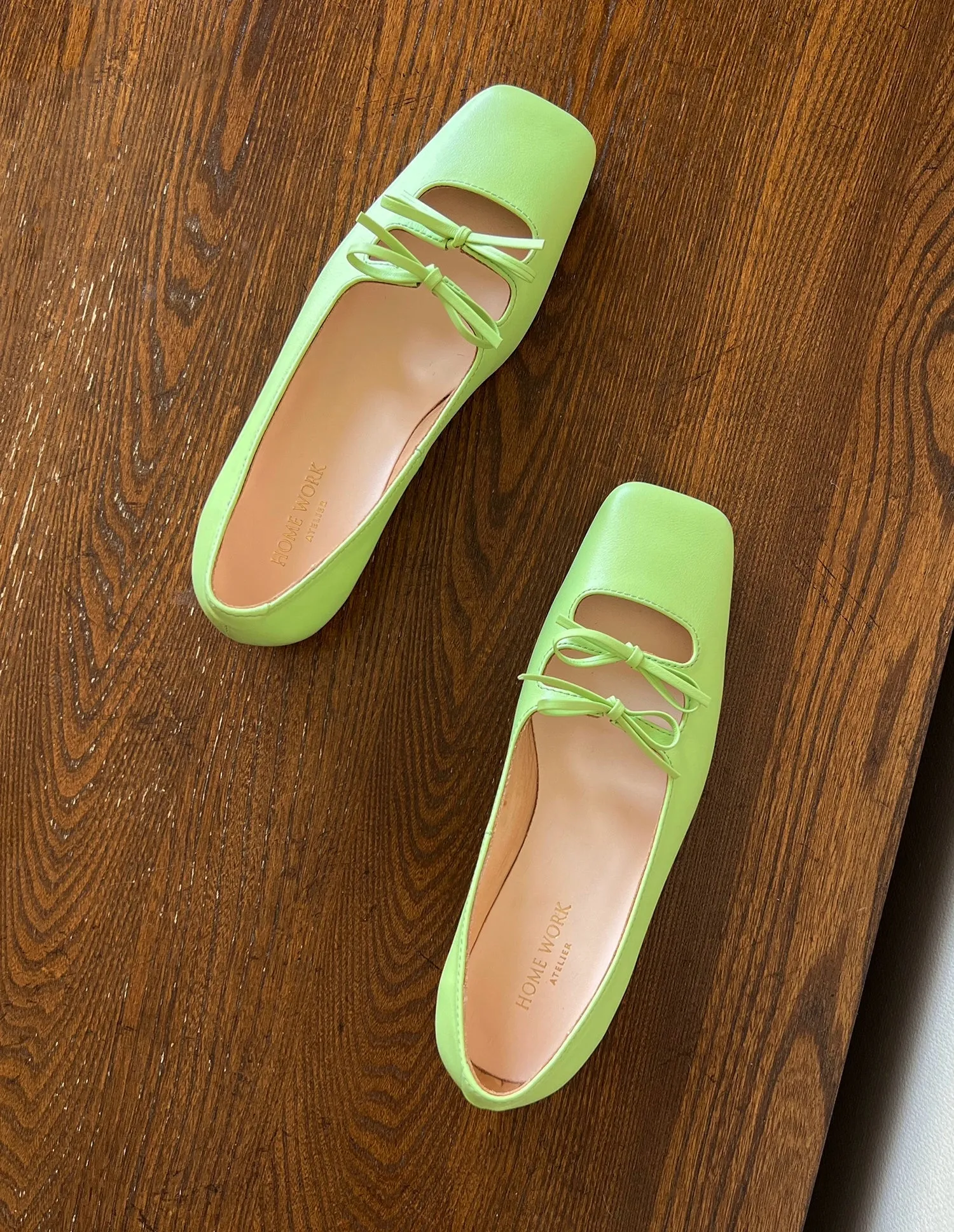 Square Bow Ballet Flats