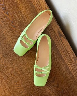 Square Bow Ballet Flats