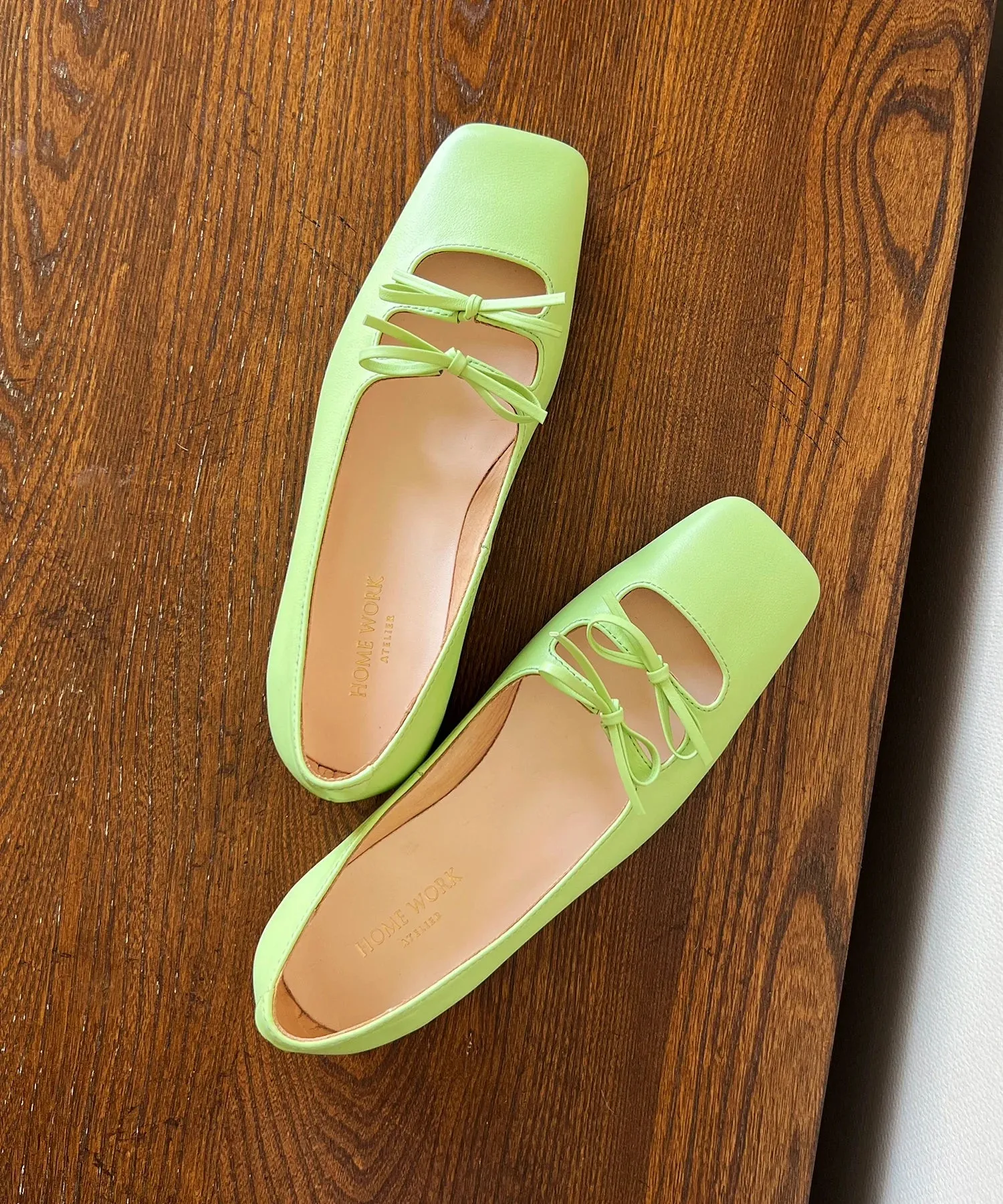 Square Bow Ballet Flats