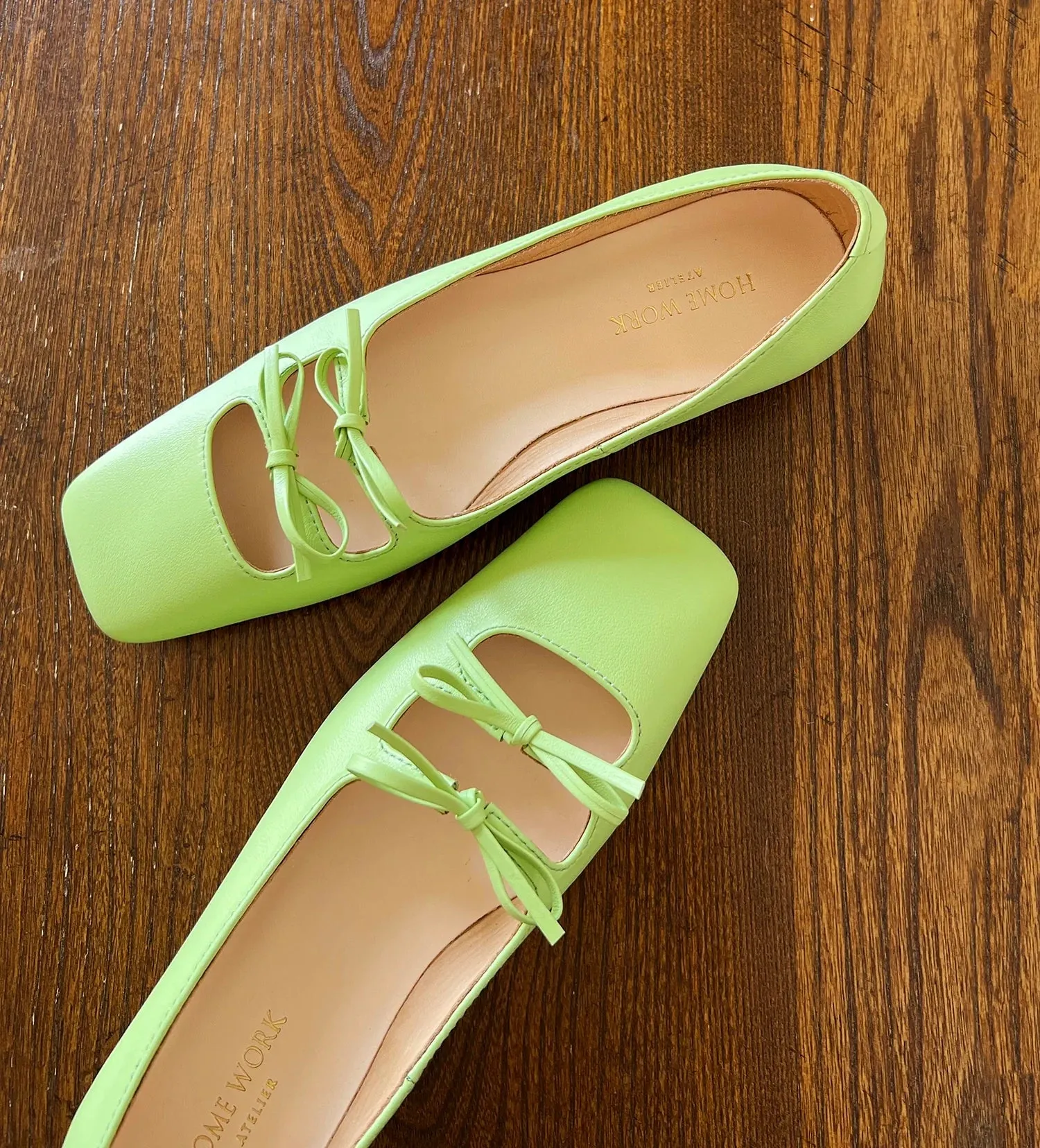 Square Bow Ballet Flats