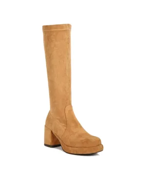 Suedette High Ankle Boots
