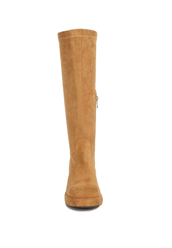 Suedette High Ankle Boots