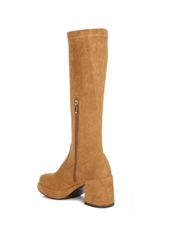Suedette High Ankle Boots