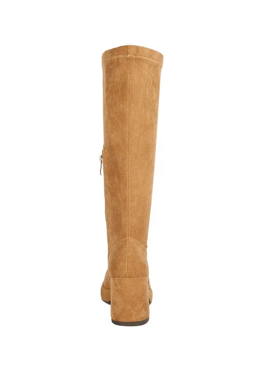 Suedette High Ankle Boots