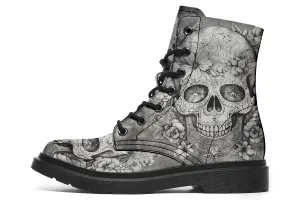 Sugar Skull Tattoo Boots