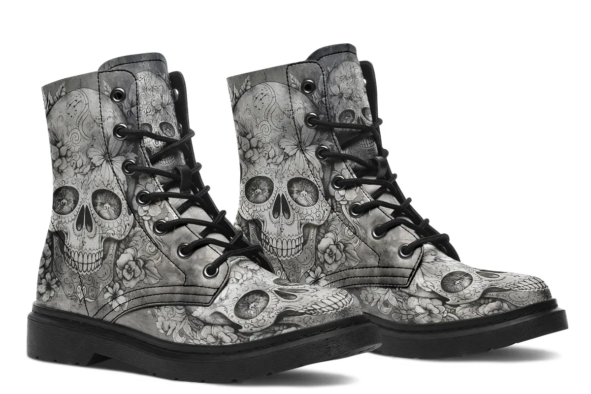 Sugar Skull Tattoo Boots