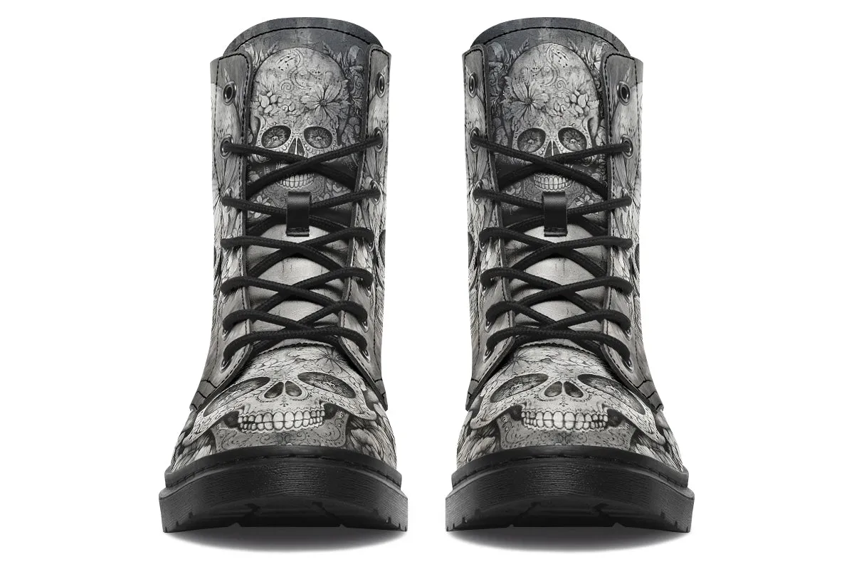 Sugar Skull Tattoo Boots