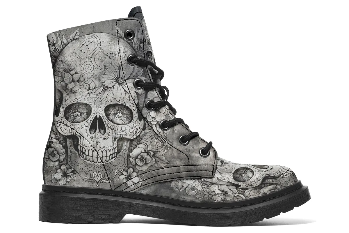 Sugar Skull Tattoo Boots