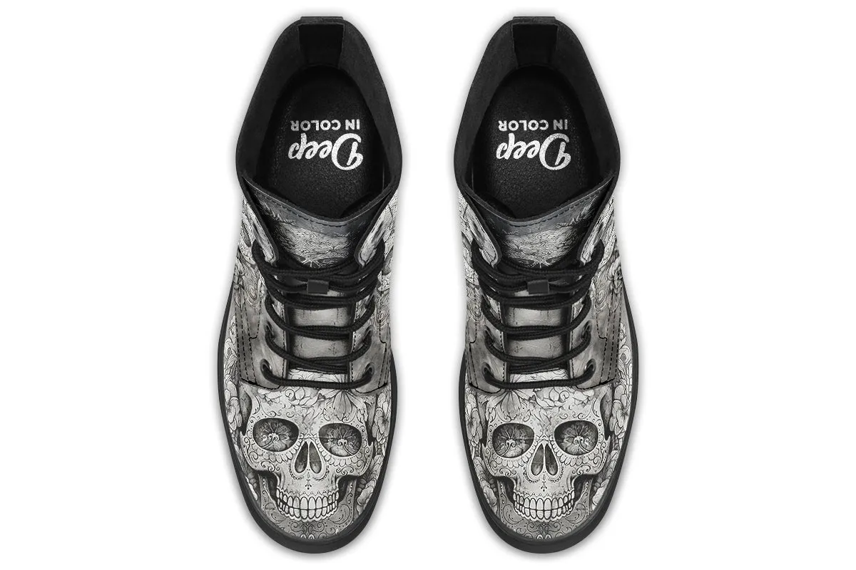 Sugar Skull Tattoo Boots