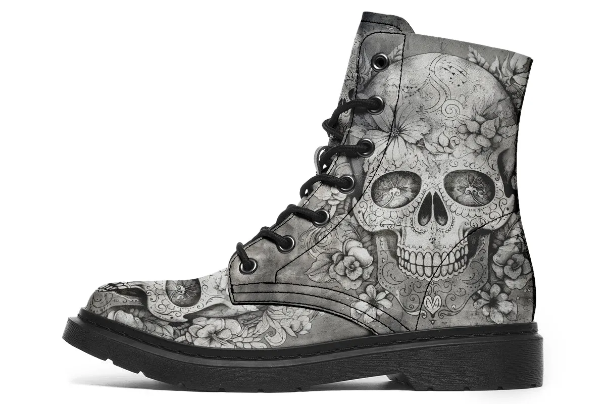 Sugar Skull Tattoo Boots