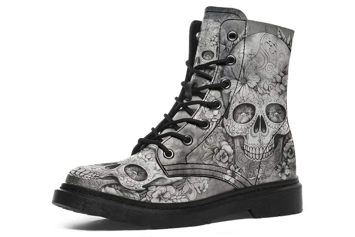 Sugar Skull Tattoo Boots