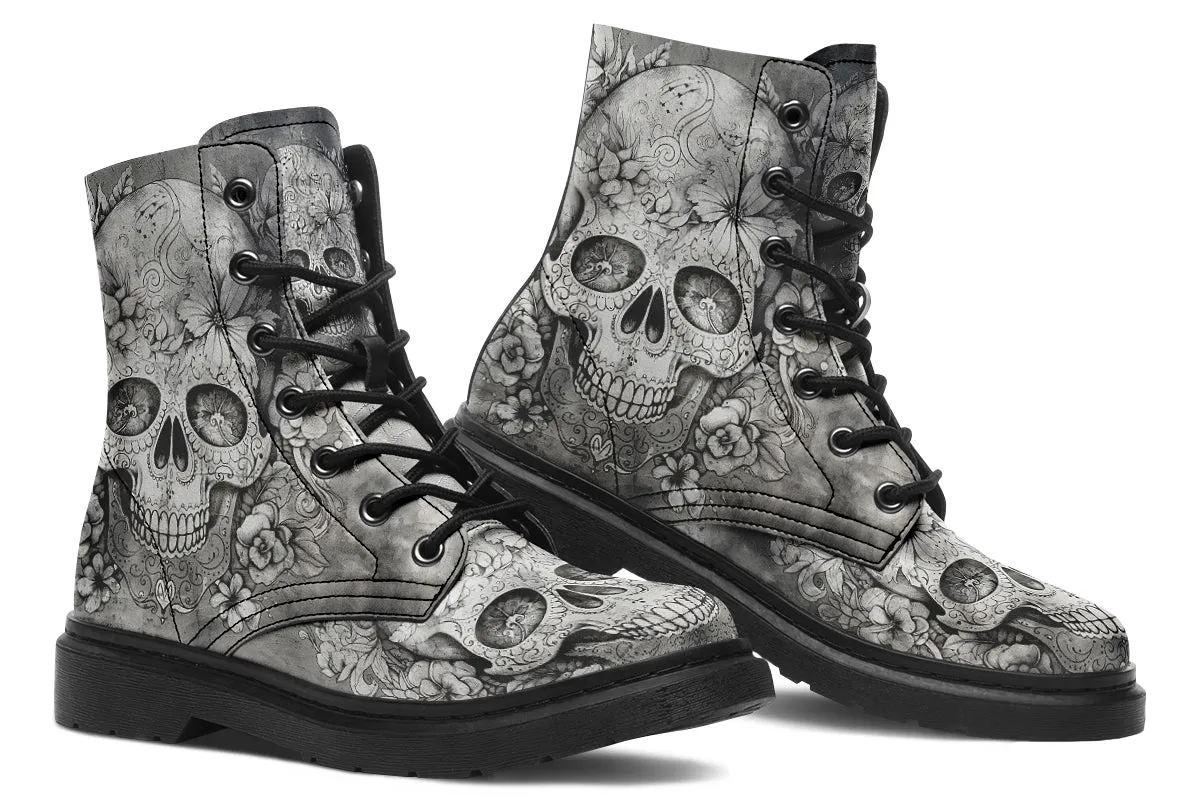 Sugar Skull Tattoo Boots