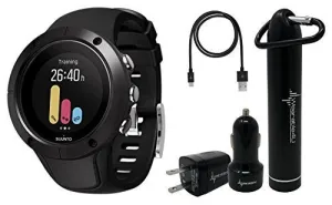Suunto Spartan Trainer Wrist HR Multisport Lightweight GPS Watch and Wearable4U Ultimate Power Pack Bundle