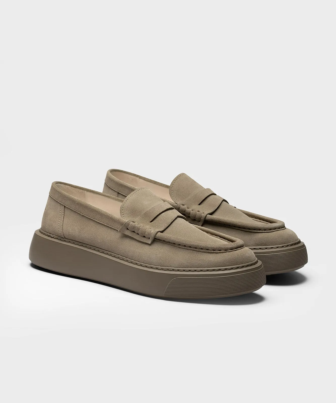The Loafer Tonal Sand Suede