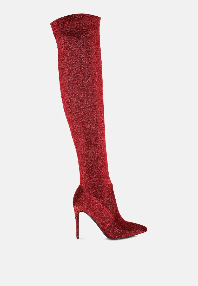 Tigerlily Knitted Stiletto Long Boots By Ruw
