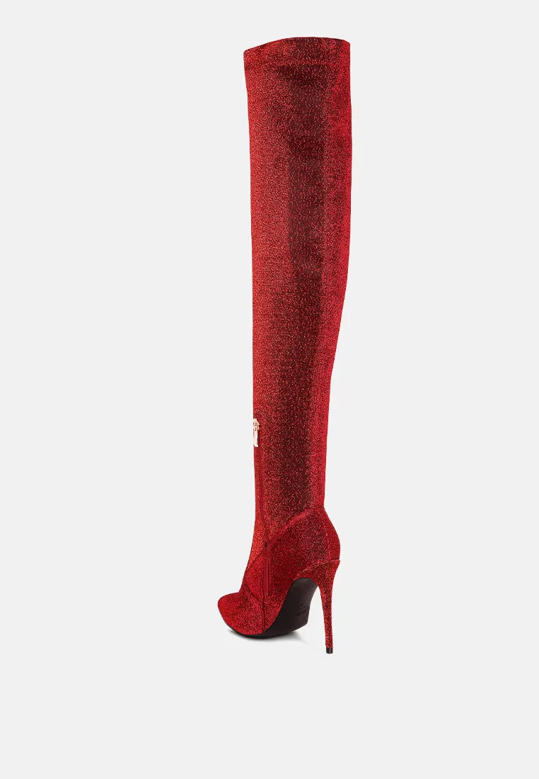 Tigerlily Knitted Stiletto Long Boots By Ruw