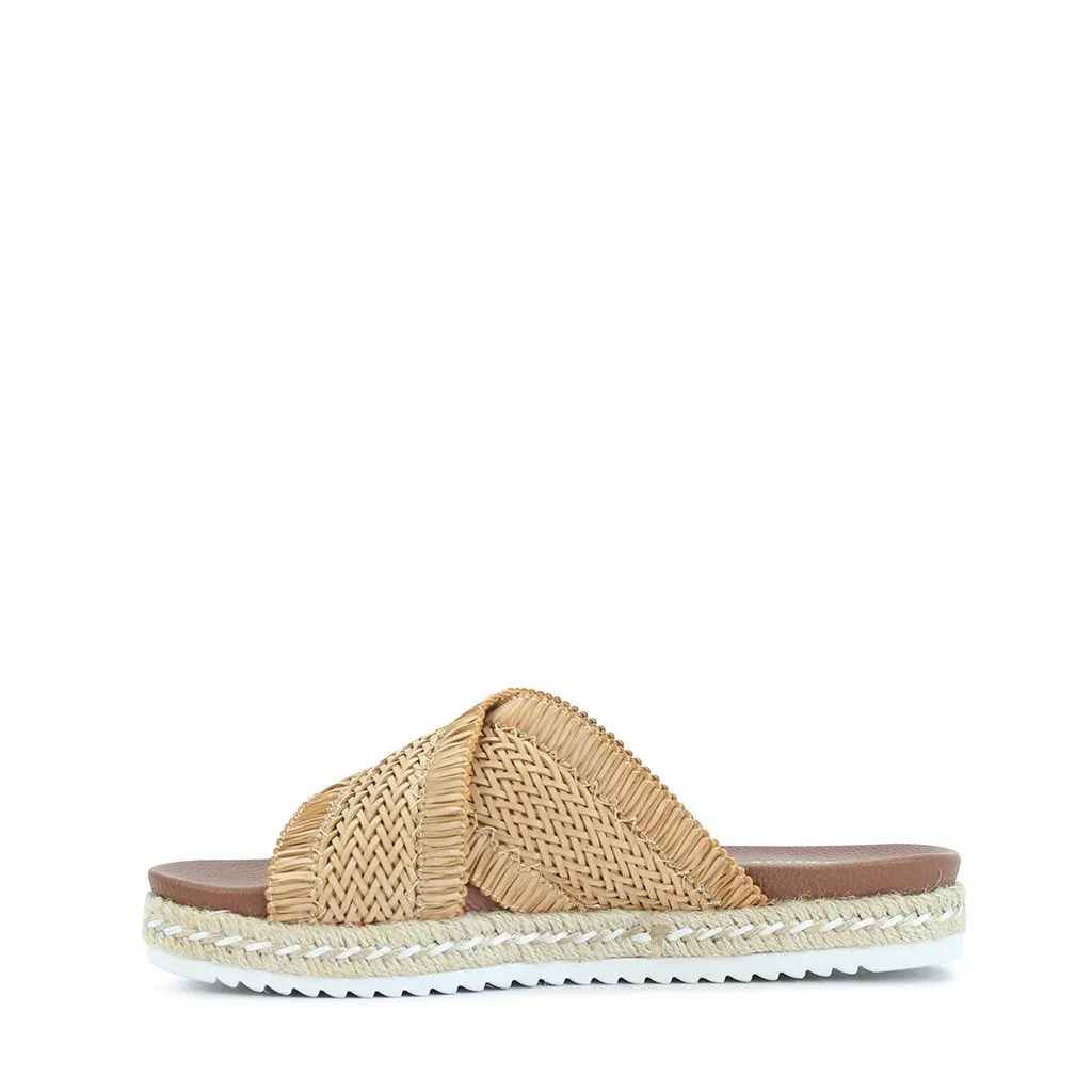 TINNY CRISSCROSS SLIDE SANDAL