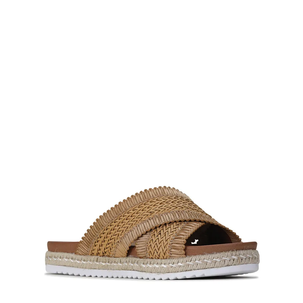 TINNY CRISSCROSS SLIDE SANDAL